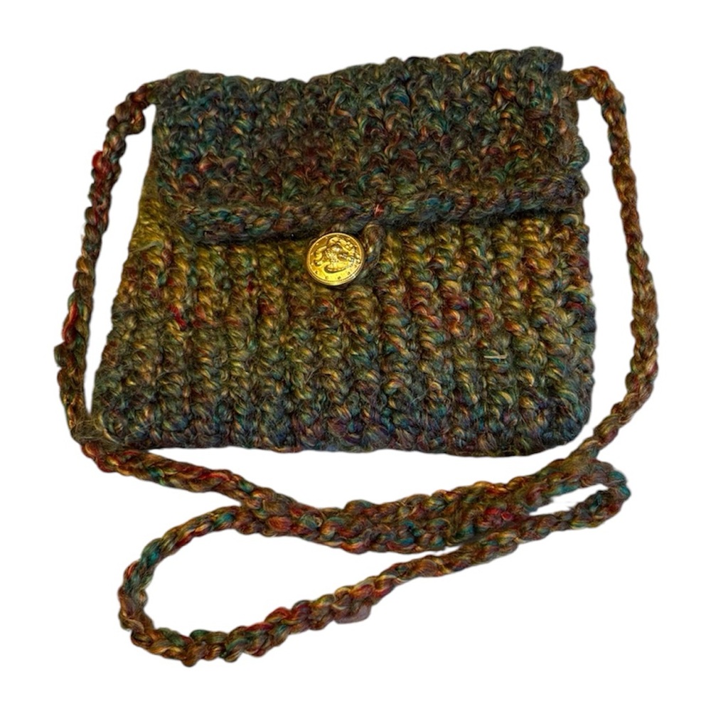 Handcrafted Multicolor Crochet Knit Shoulder Bag